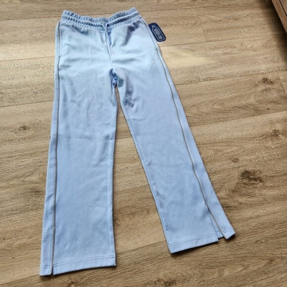 MTA Sport Blue Pants Girls Large 10-12 Wide Leg Nwt Athleisure Lounge - Picture 6 of 15